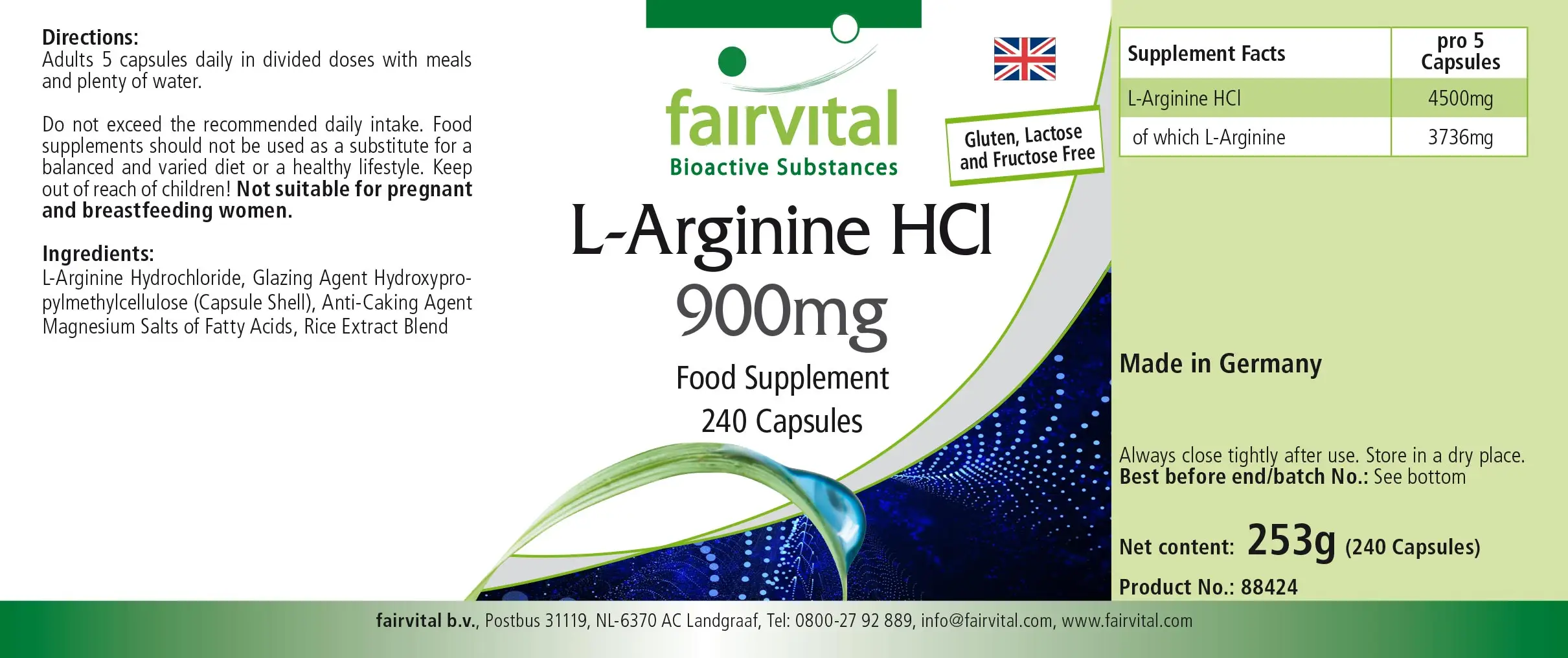 L-Arginin-HCL 900mg