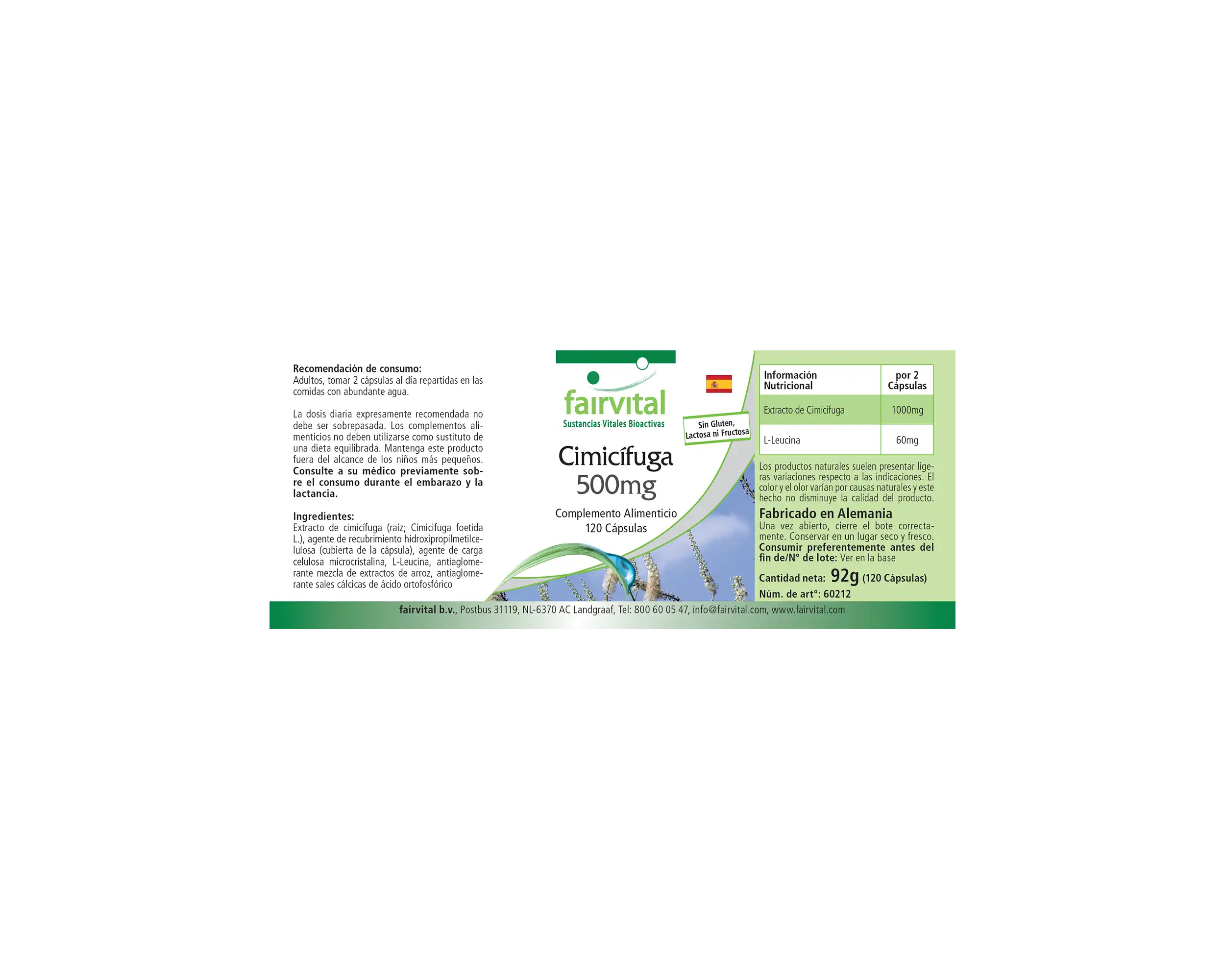 Traubensilberkerze Extrakt 500mg - 120 Kapseln - Black Cohosh - Cimicifuga Racemosa - Vegan | Fairvital Traubensilberkerze Extrakt 500mg - 120 Kapseln - Black Cohosh - Cimicifuga Racemosa - Vegan | Fairvital