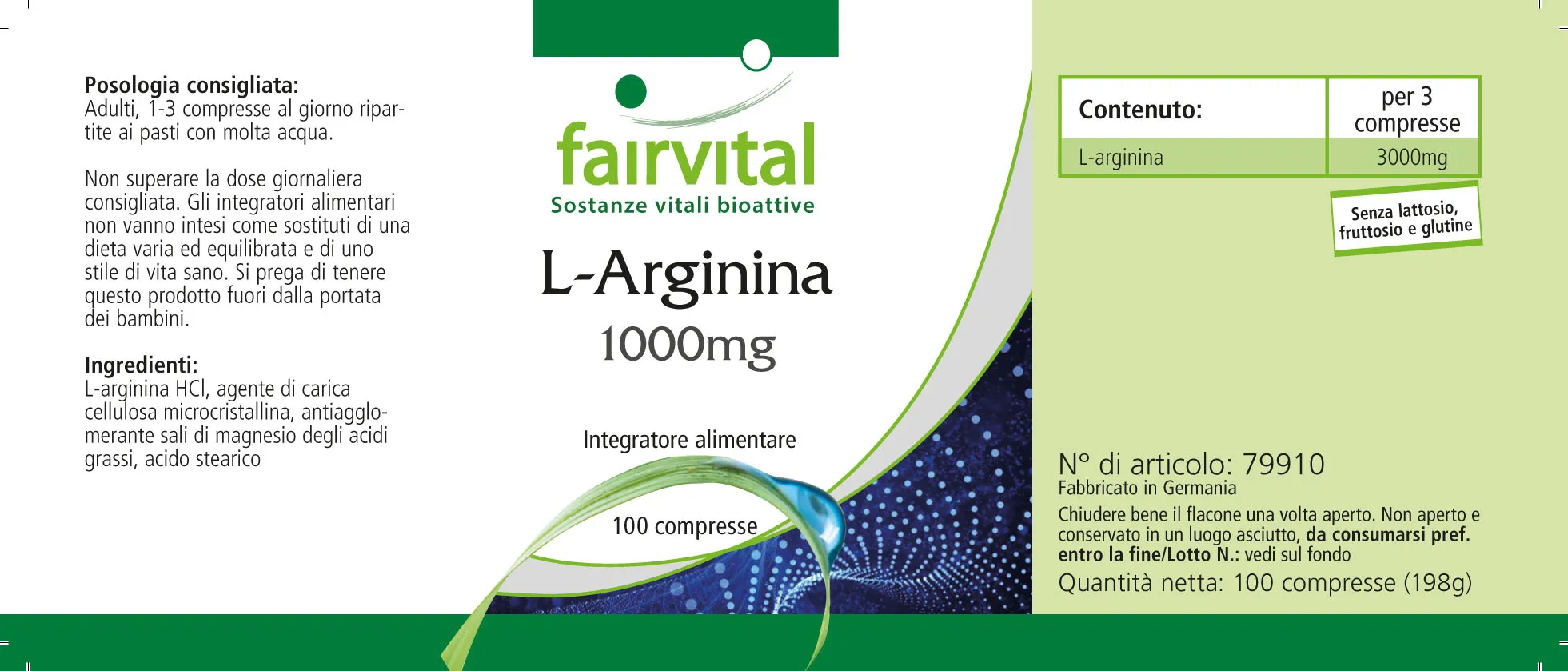 L-Arginin 1000mg - 100 Tabletten - Hochdosiert und Vegan | Fairvital L-Arginin 1000mg - 100 Tabletten - Hochdosiert und Vegan | Fairvital