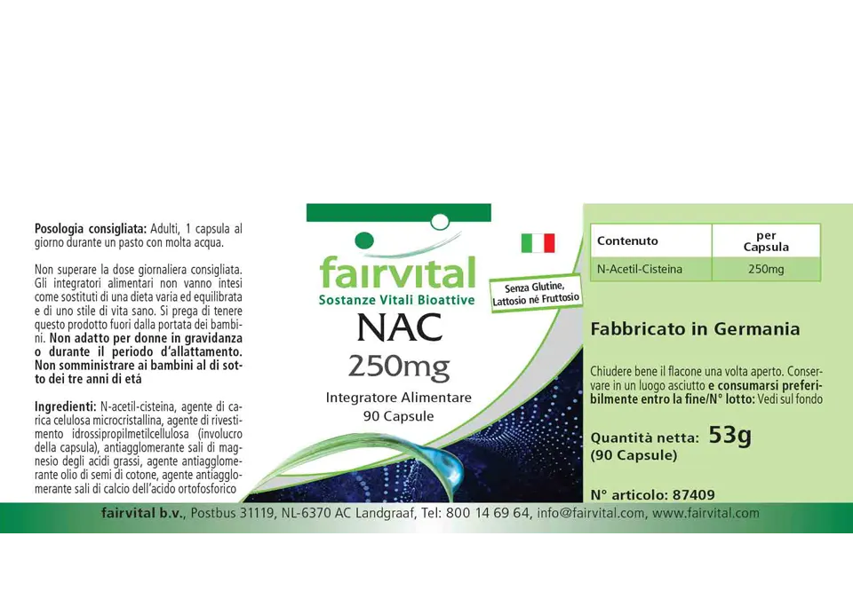 NAC 250mg - 90 Capsules NAC 250mg - 90 Capsules