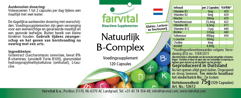 Natural B Complex - 120 Capsules Natural B Complex - 120 Capsules