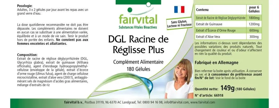 DGL Liquorice Root Plus - 180 Capsules DGL Liquorice Root Plus - 180 Capsules