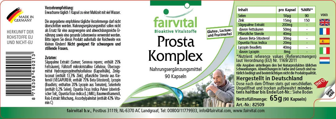 Prosta-Complex - 90 gélules - Complexe pour la prostate
