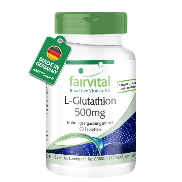 L-Glutathion 500mg - 90 Tabletten - Hochdosiert und Vegan | Fairvital