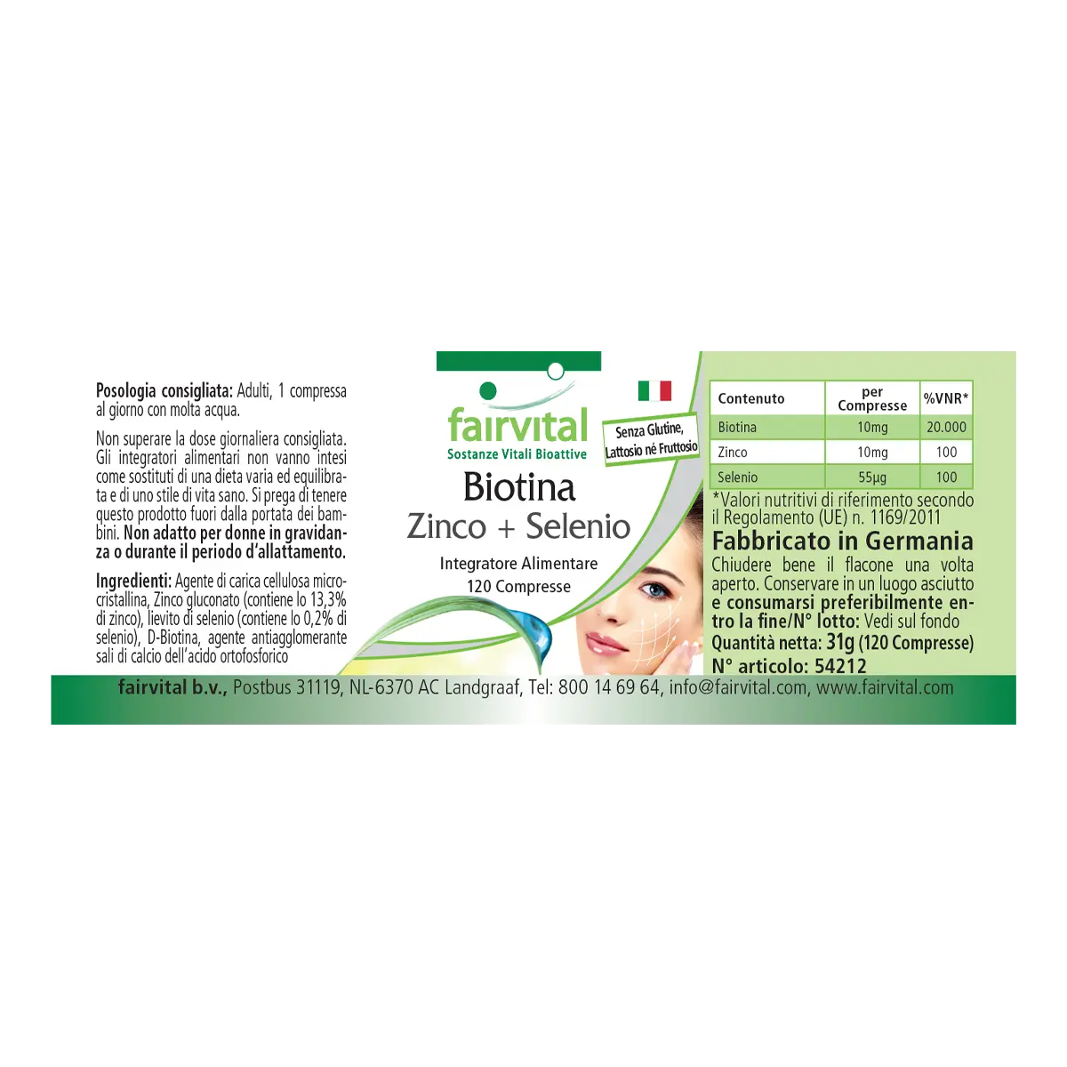 Biotina + Zinco + Selenio
