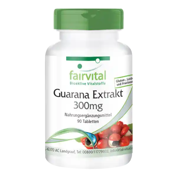 Guarana extract 300mg - 90 tablets
