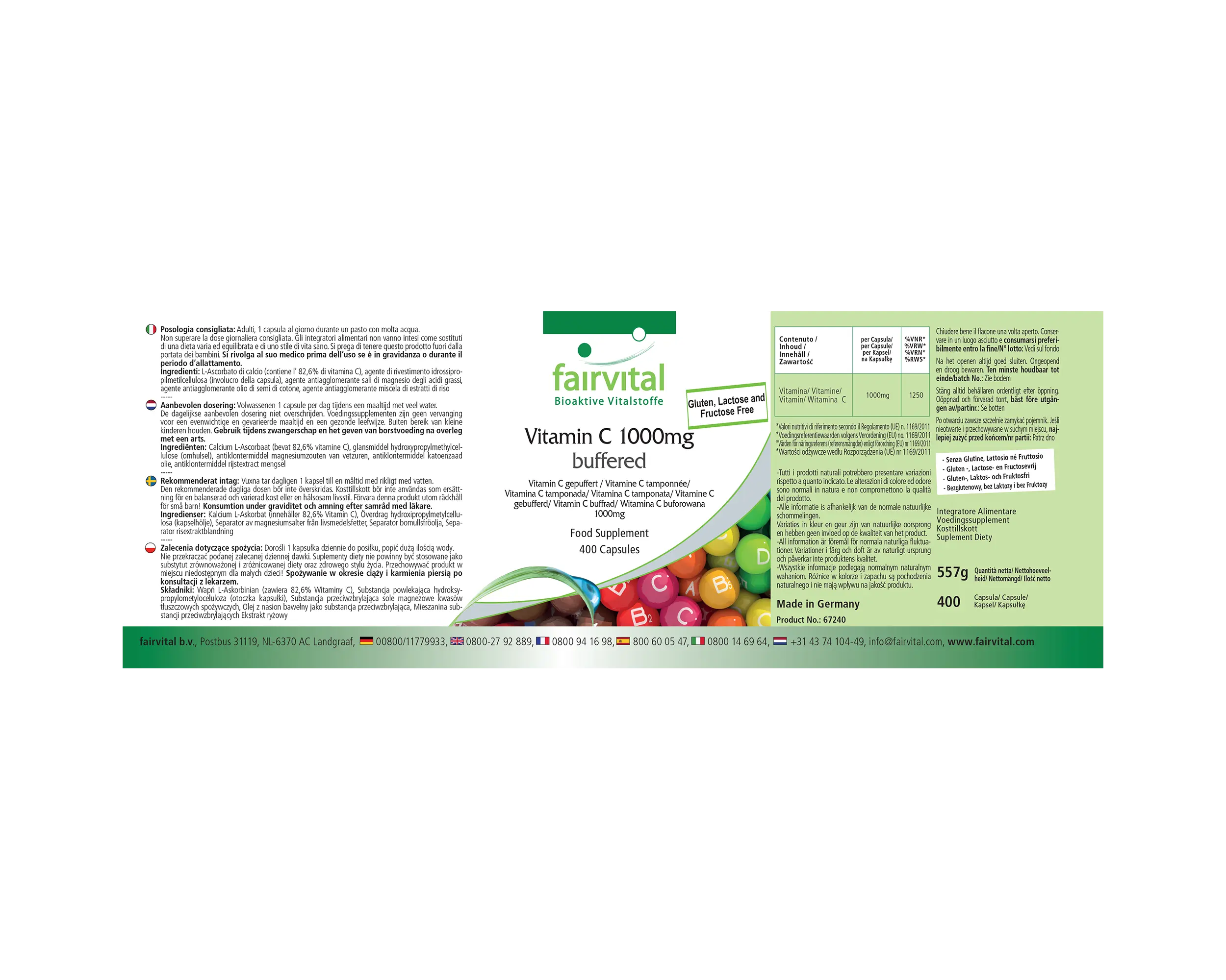 Buffered vitamin C 1000mg - 400 capsules Buffered vitamin C 1000mg - 400 capsules