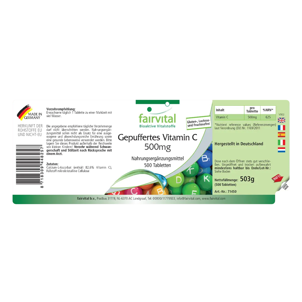 Buffered vitamin C 500mg - 500 tablets Buffered vitamin C 500mg - 500 tablets