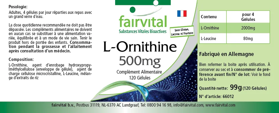 L-Ornithin 500mg
