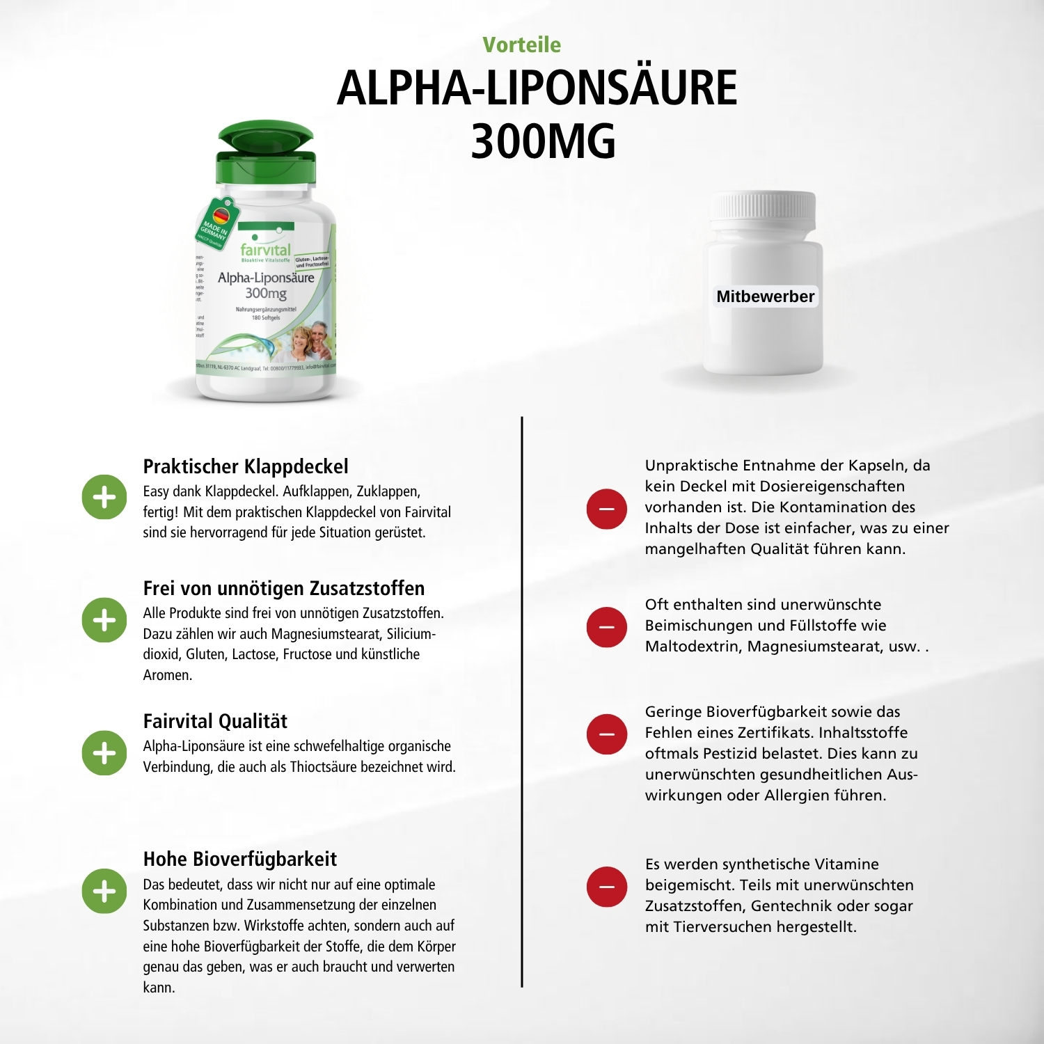 Alpha-Liponsäure 300mg - 180 Softgels | Fairvital