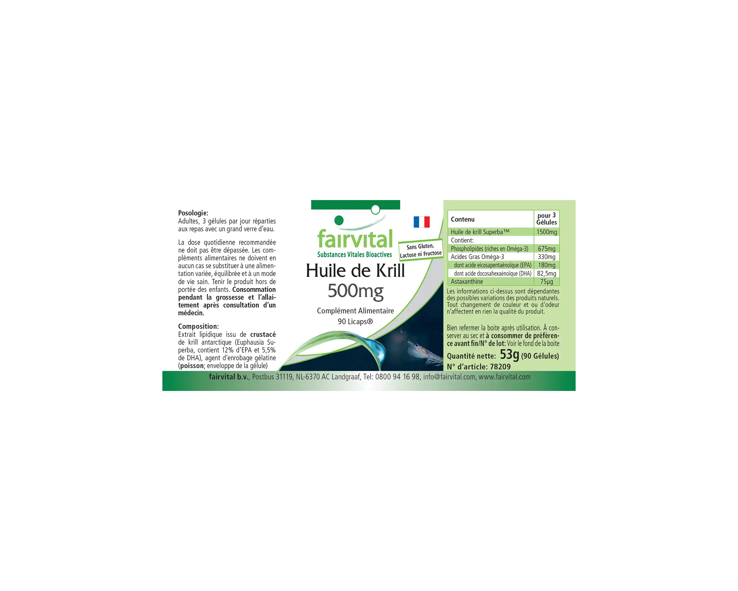 Krill-Öl 500mg Kapseln - 90 LiCaps® - mit EPA & DHA - für Hez, Gehirn, Sehkraft, Blutdruck uvm. | Fairvital Krill-Öl 500mg Kapseln - 90 LiCaps® - mit EPA & DHA - für Hez, Gehirn, Sehkraft, Blutdruck uvm. | Fairvital