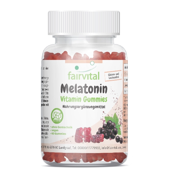 Melatonin 60 Gummies - zuckerfrei - Vegan | Fairvital Melatonin 60 Gummies - zuckerfrei - Vegan | Fairvital