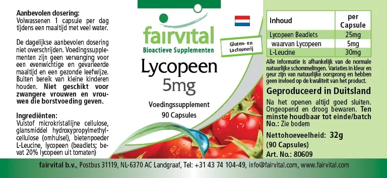 Licopeno 5mg - 90 Cápsulas Licopeno 5mg - 90 Cápsulas
