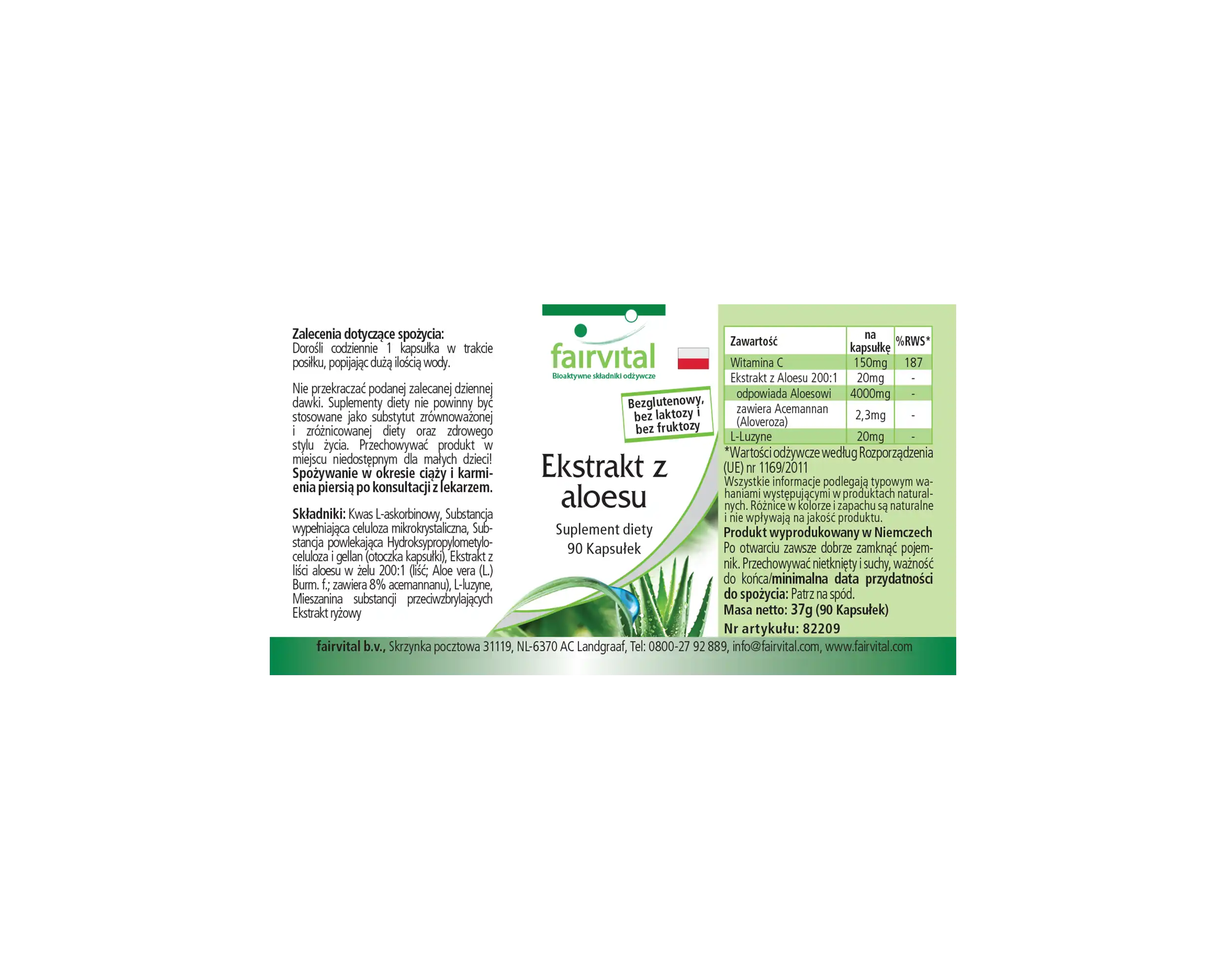 Aloe Vera Extract - 90 capsules