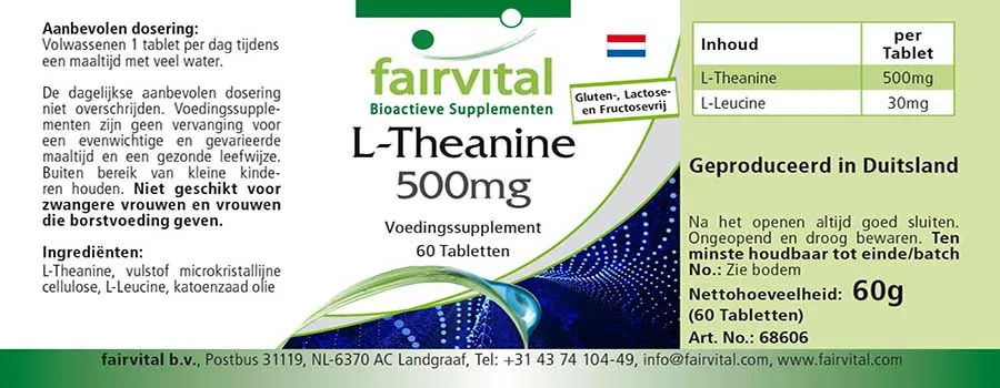 L-Teanina 500mg – 60 comprimidos L-Teanina 500mg – 60 comprimidos