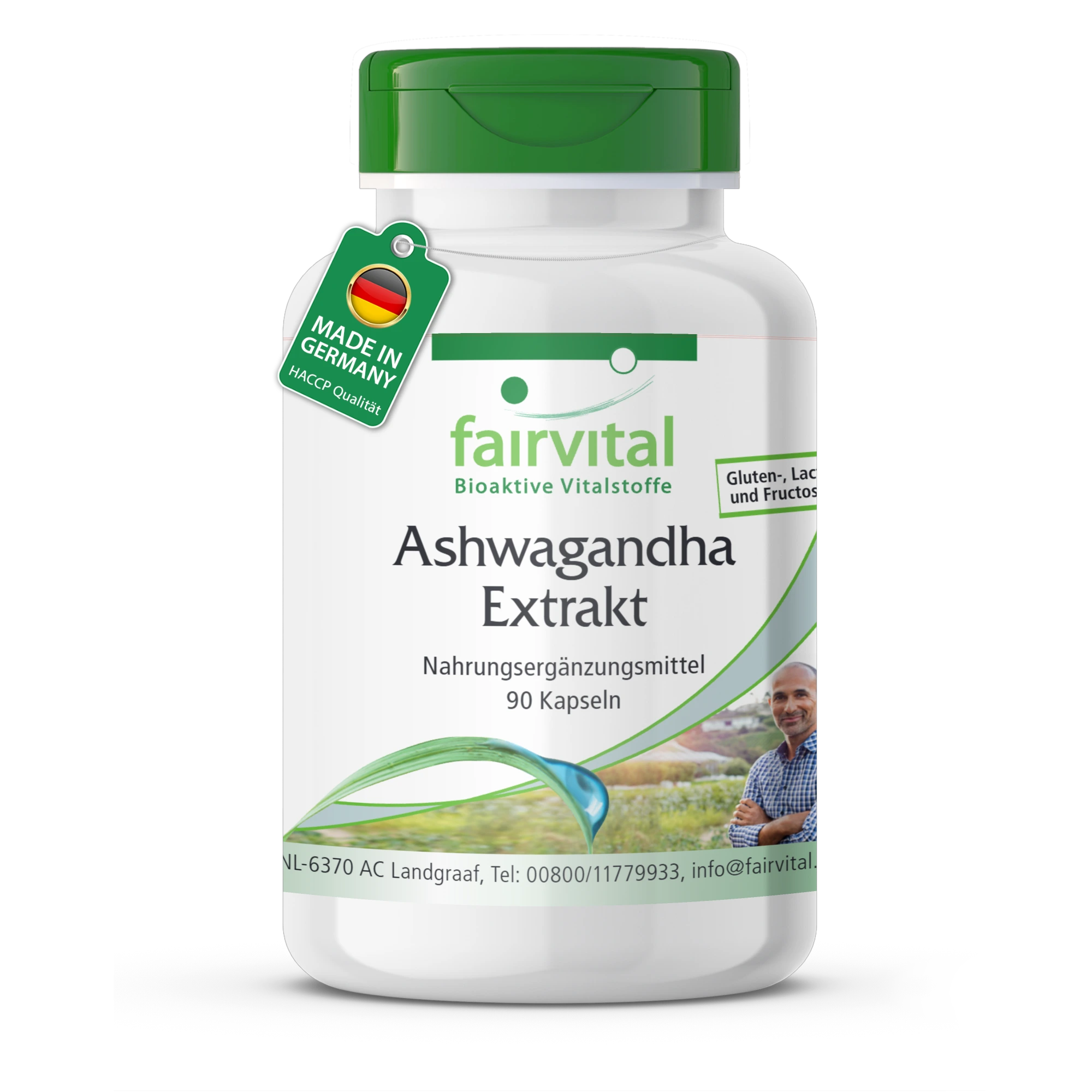 Ashwagandha Extrakt - 90 Kapseln - Hochdosiert und Vegan | Fairvital