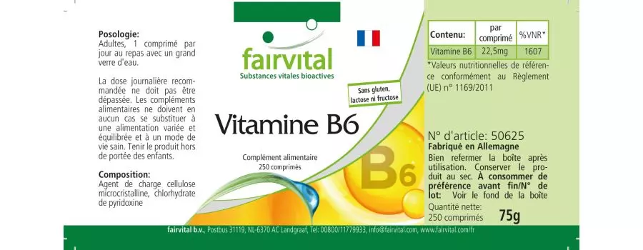 Vitamina B6 - 250 Comprimidos