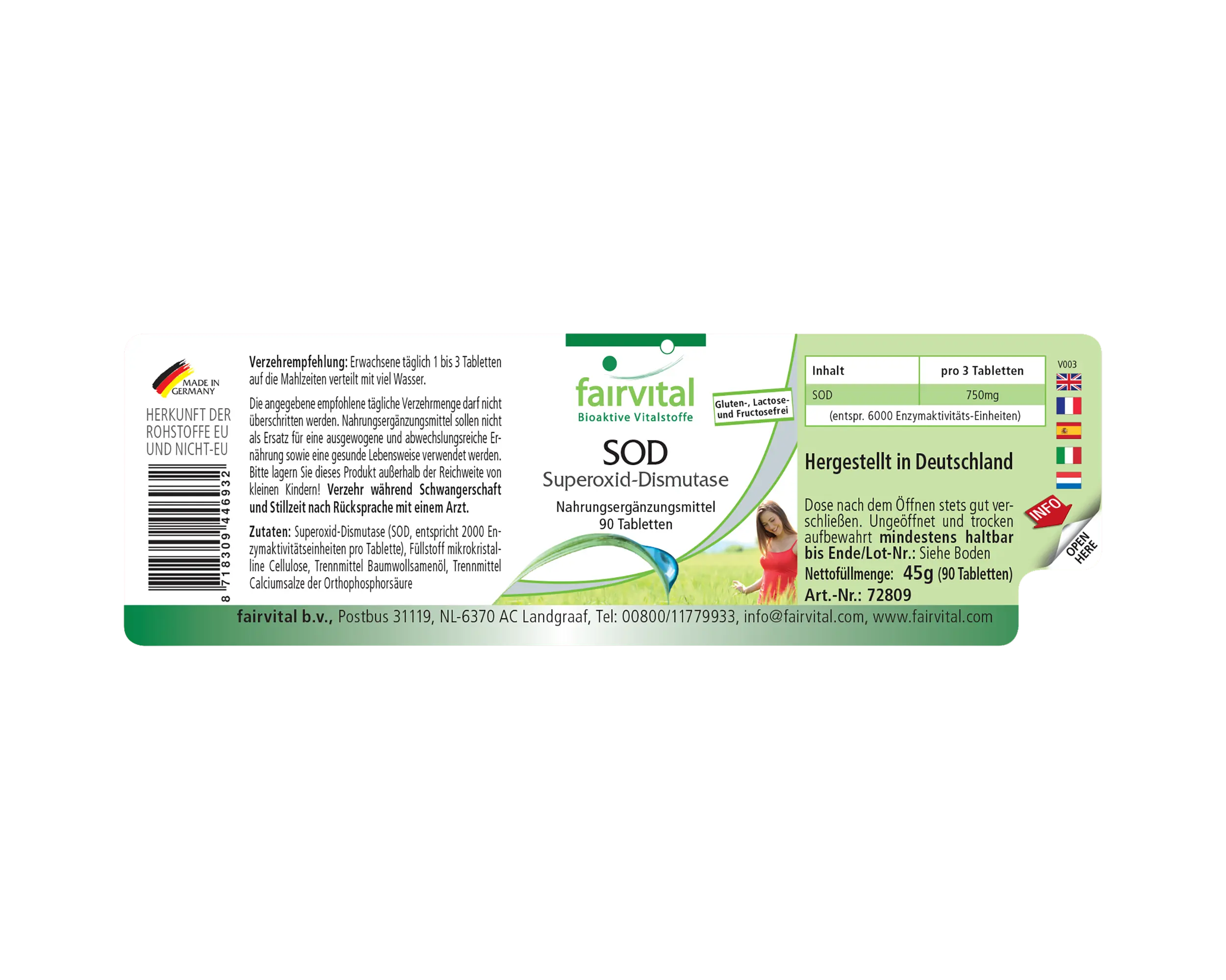 SOD superossido dismutasi - 90 compresse SOD superossido dismutasi - 90 compresse