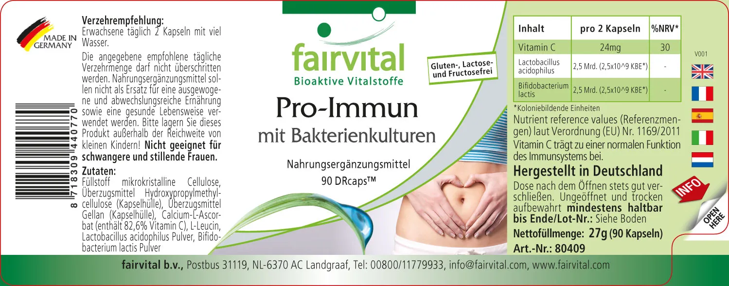 Pro Immun avec cultures bactériennes - 90 DRcaps®