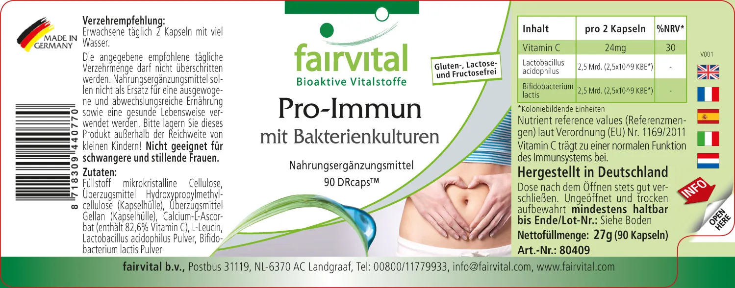 Pro Immun avec cultures bactériennes - 90 DRcaps® Pro Immun avec cultures bactériennes - 90 DRcaps®