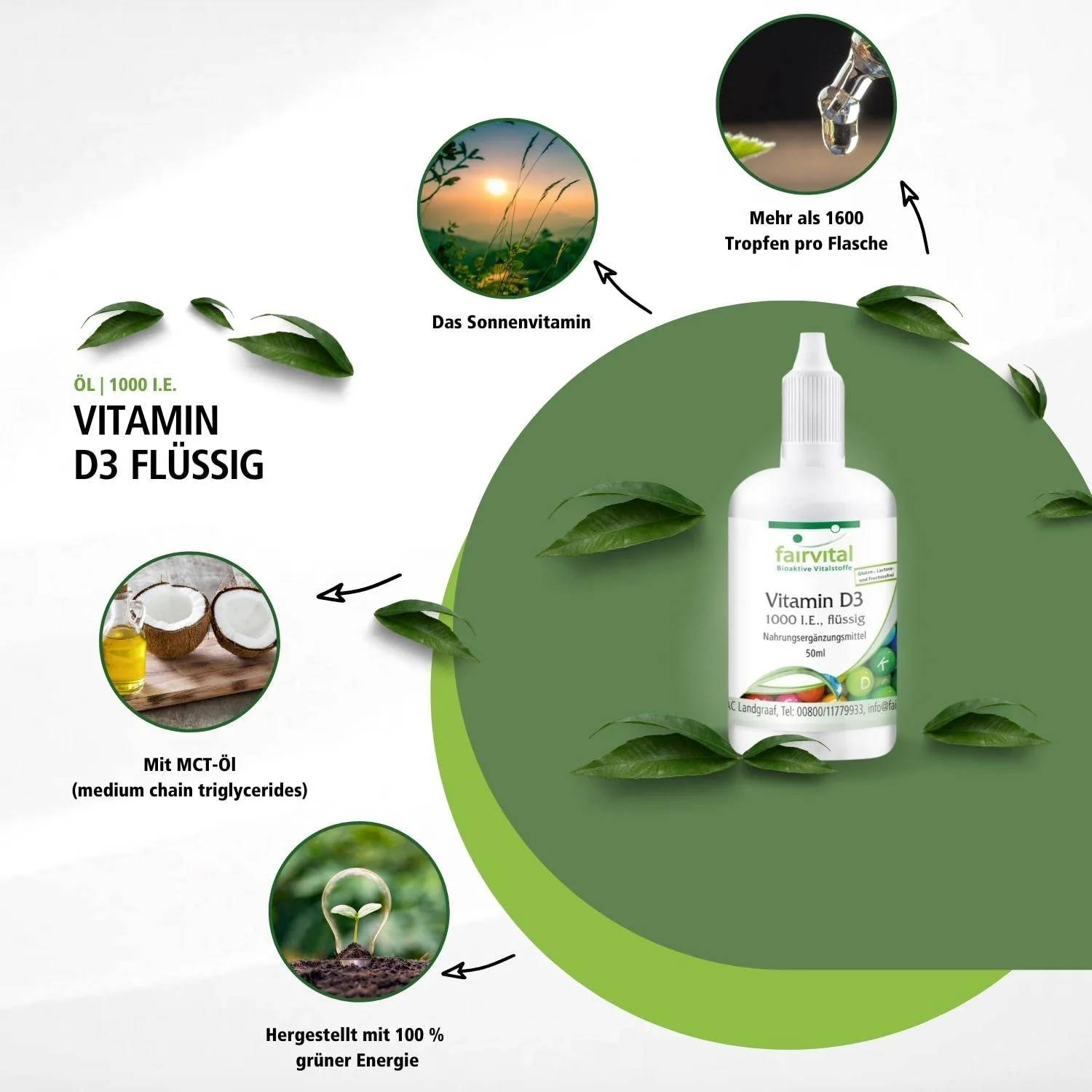 Vitamina D3 Liquida 50ml - 1000 U.I.  per goccia