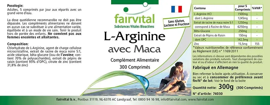 L-Arginine with Maca - 300 Tablets L-Arginine with Maca - 300 Tablets