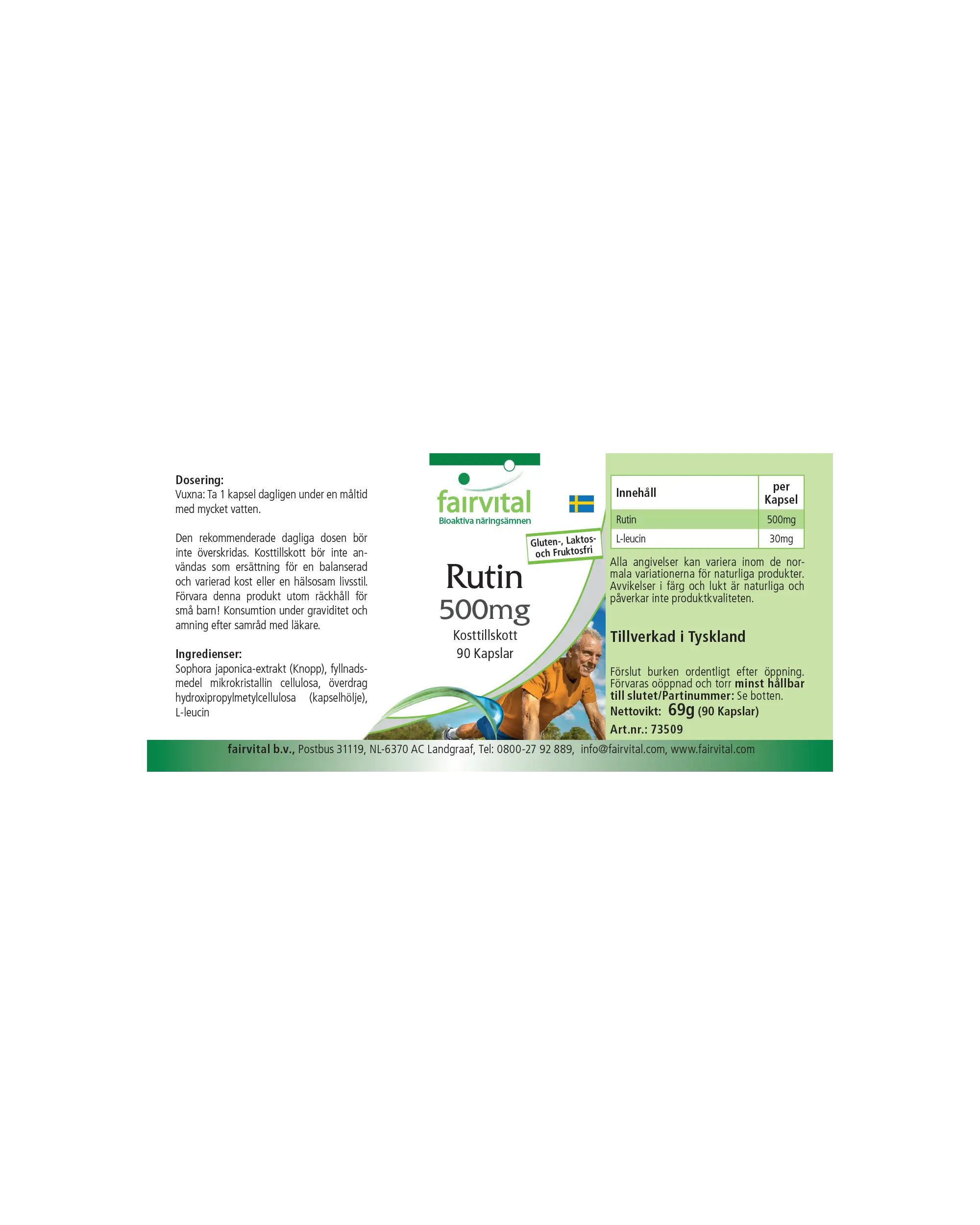Rutine 500mg - Vitamine P - 90 gélules