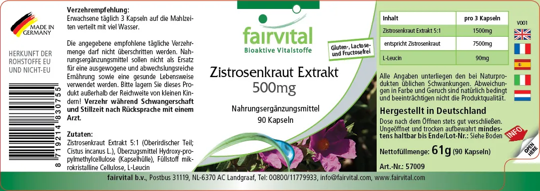 Extracto de hierba de jara 500mg Extracto de hierba de jara 500mg