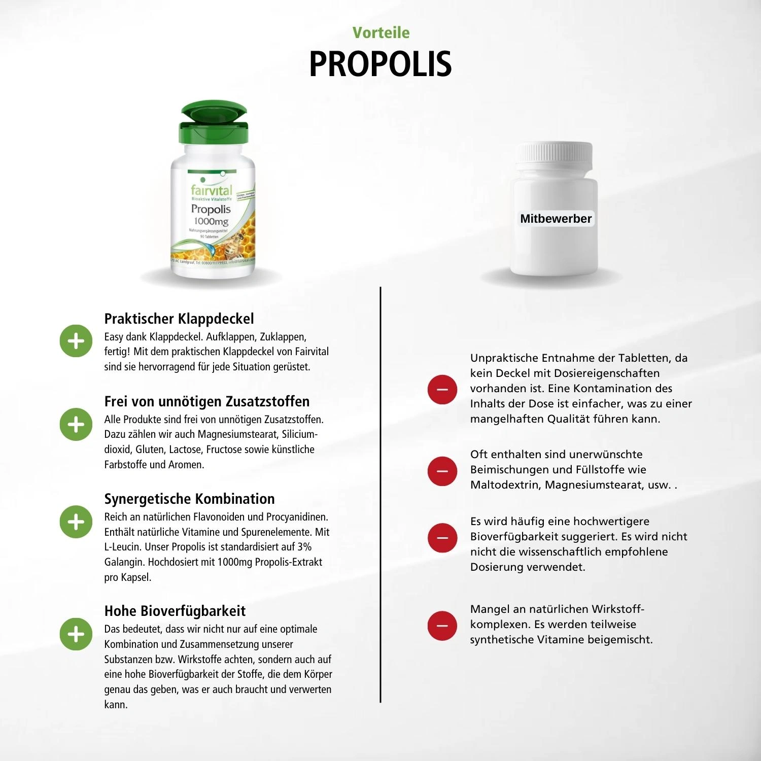 Bee Propolis 1000 mg – 90 tablets – Natural bee resin extract – 3% galangin – High dosage | Fairvital