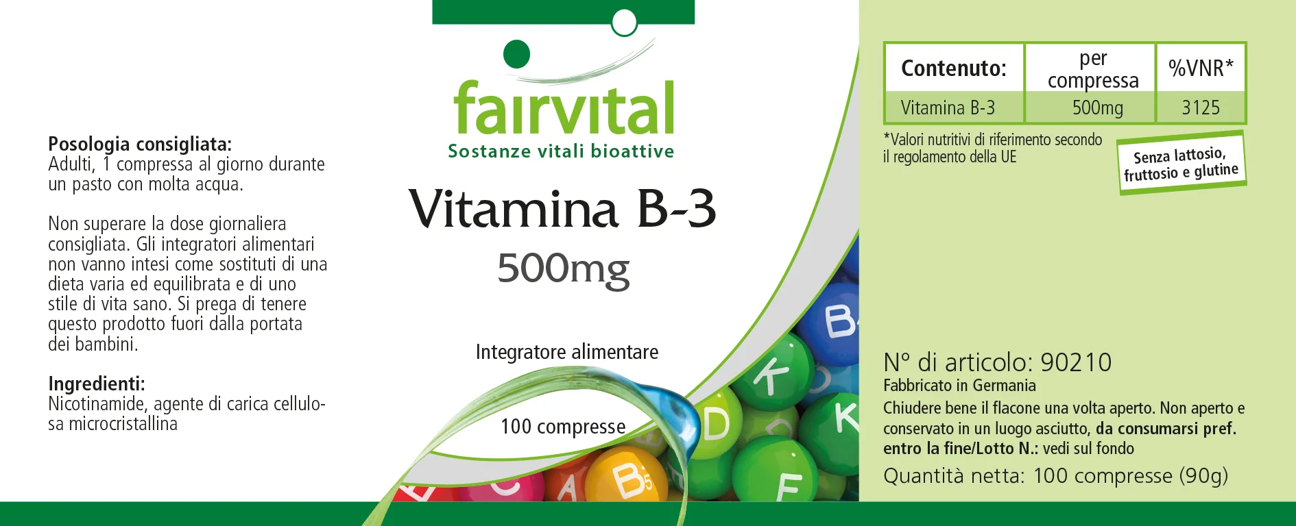 Vitamin B3 500mg – 100 Tablets Vitamin B3 500mg – 100 Tablets