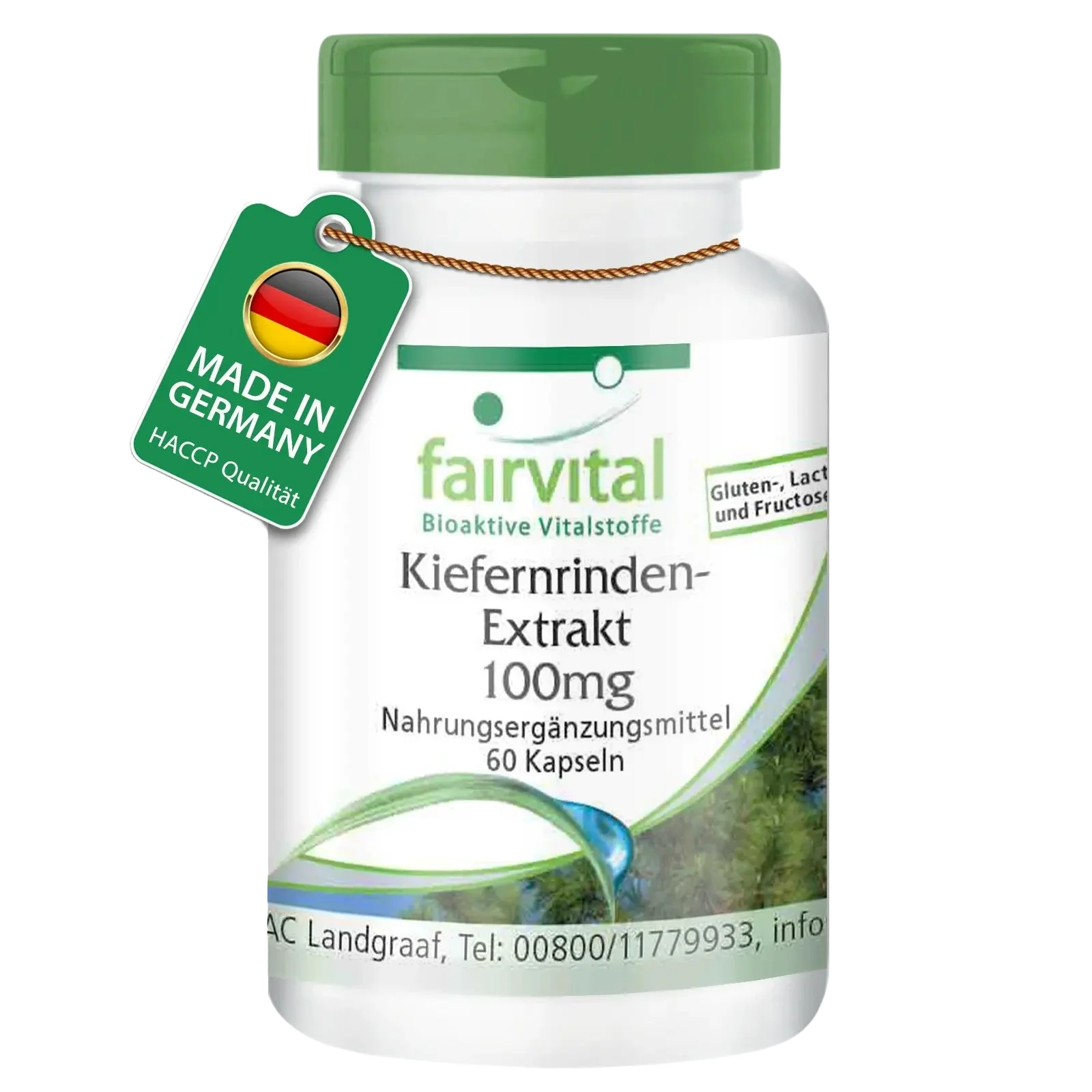 Kiefernrinden-Extrakt 100mg- 60 Kapseln - 95% Proanthocyanidine - VEGAN | Fairvital Kiefernrinden-Extrakt 100mg- 60 Kapseln - 95% Proanthocyanidine - VEGAN | Fairvital
