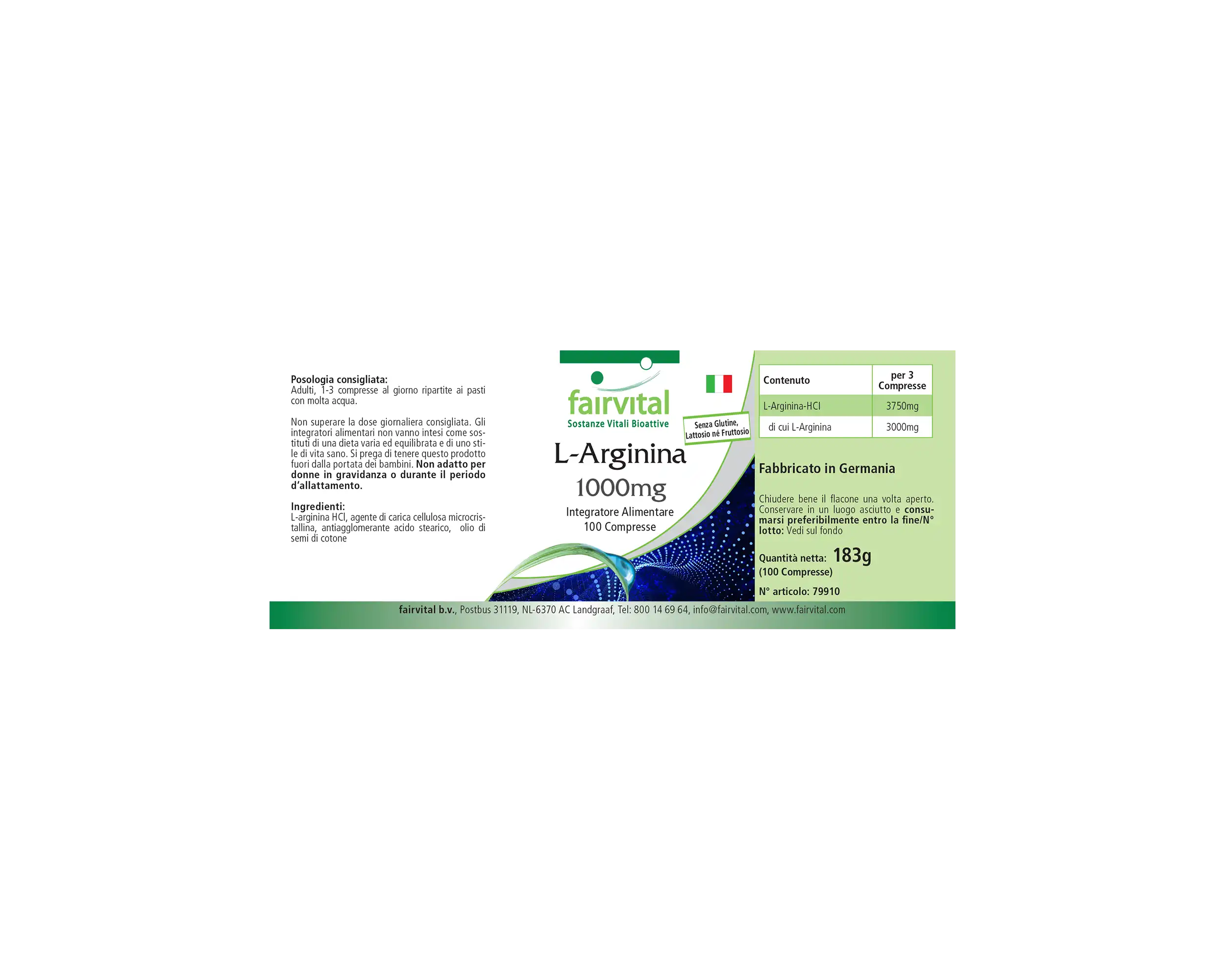 L-Arginina 1000 mg - 100 compresse