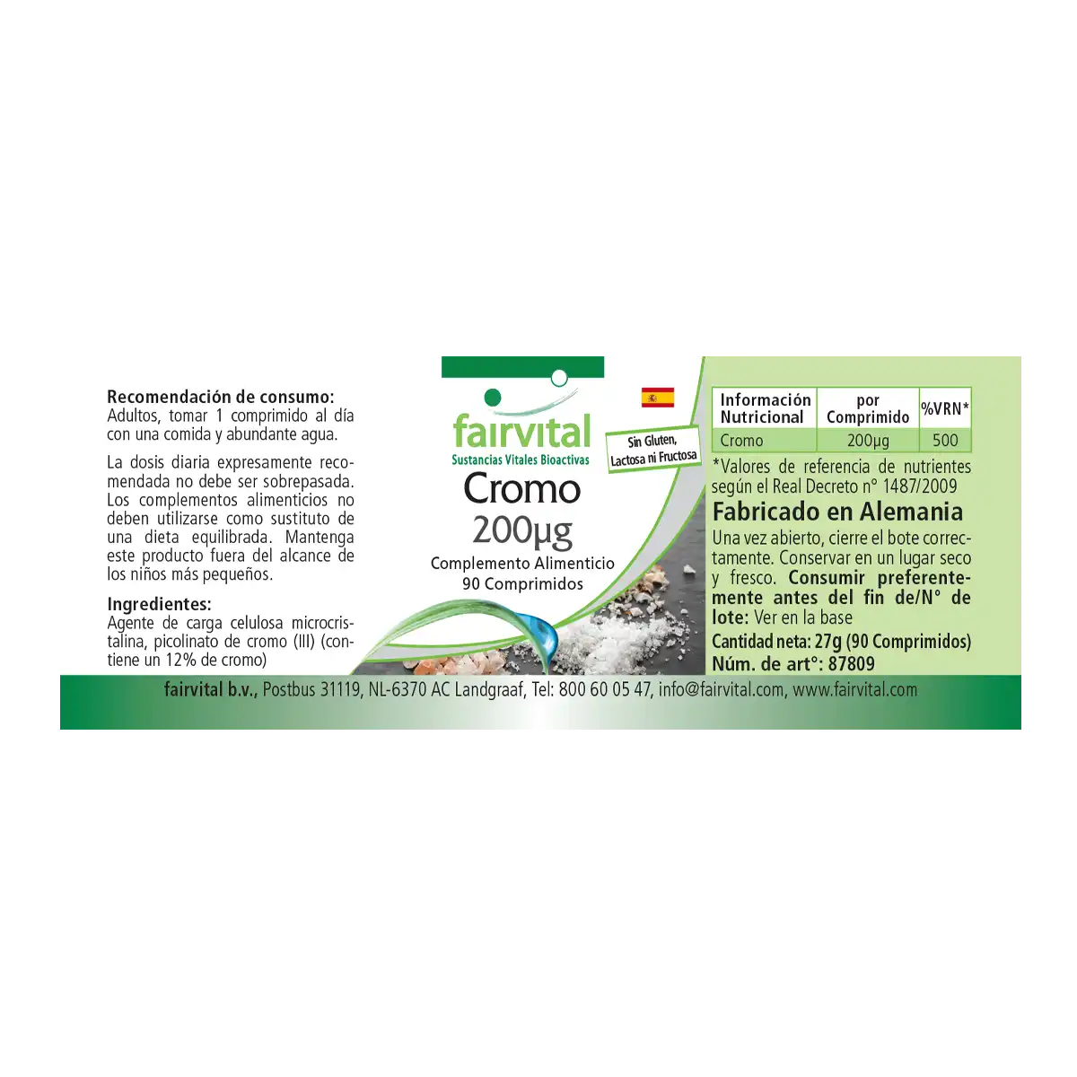 Chrom 200µg - 90 Tabletten - für Blutzuckerspiegel und Makronährstoff Stoffwechsel - Hochdosiert und Vegan | Fairvital Chrom 200µg - 90 Tabletten - für Blutzuckerspiegel und Makronährstoff Stoffwechsel - Hochdosiert und Vegan | Fairvital