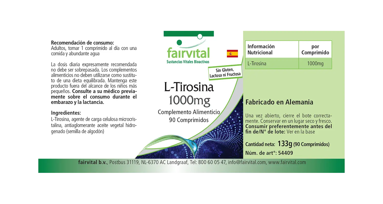 L-Tyrosin 1000mg- 90 Tabletten