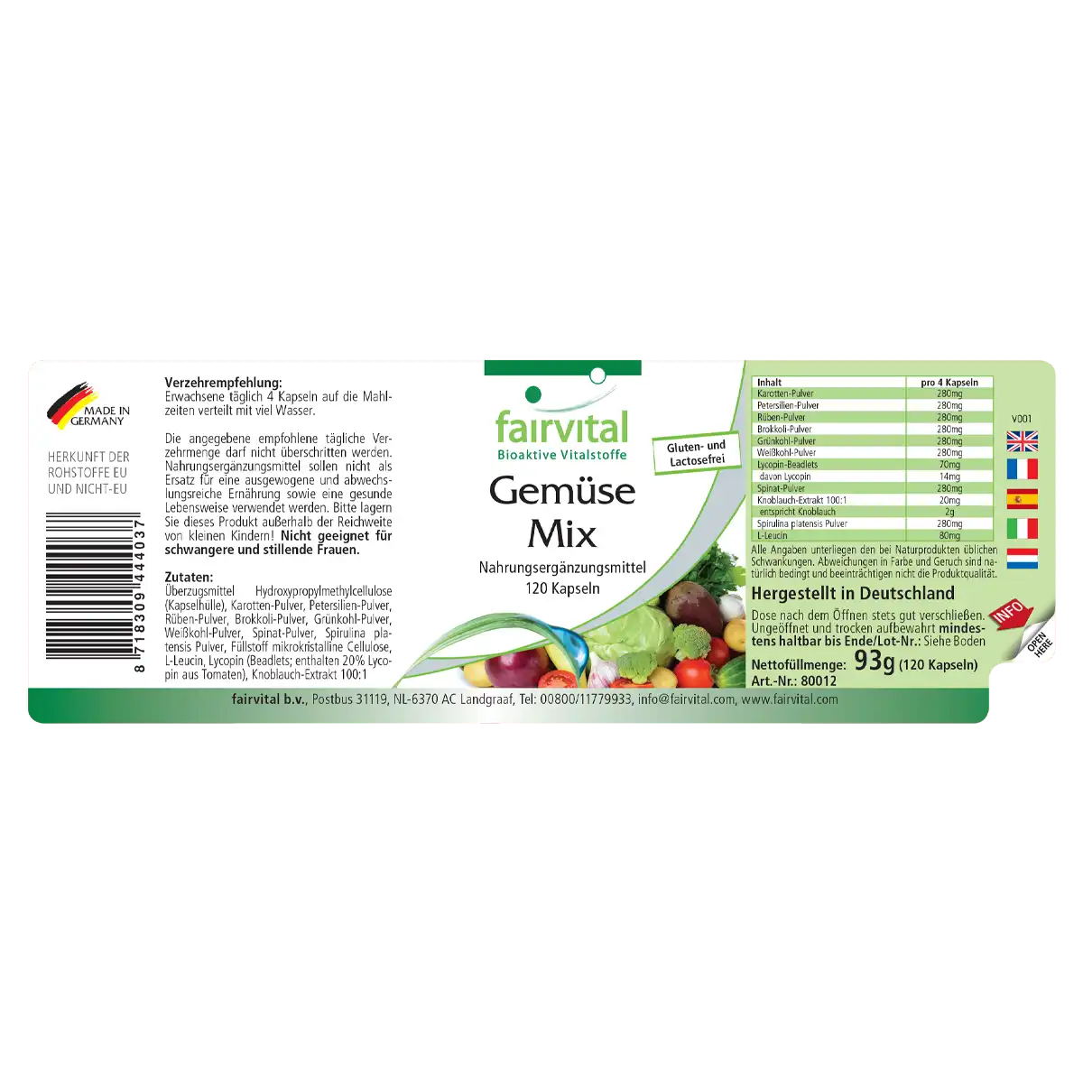Miscela di Verdure – 120 capsule Miscela di Verdure – 120 capsule