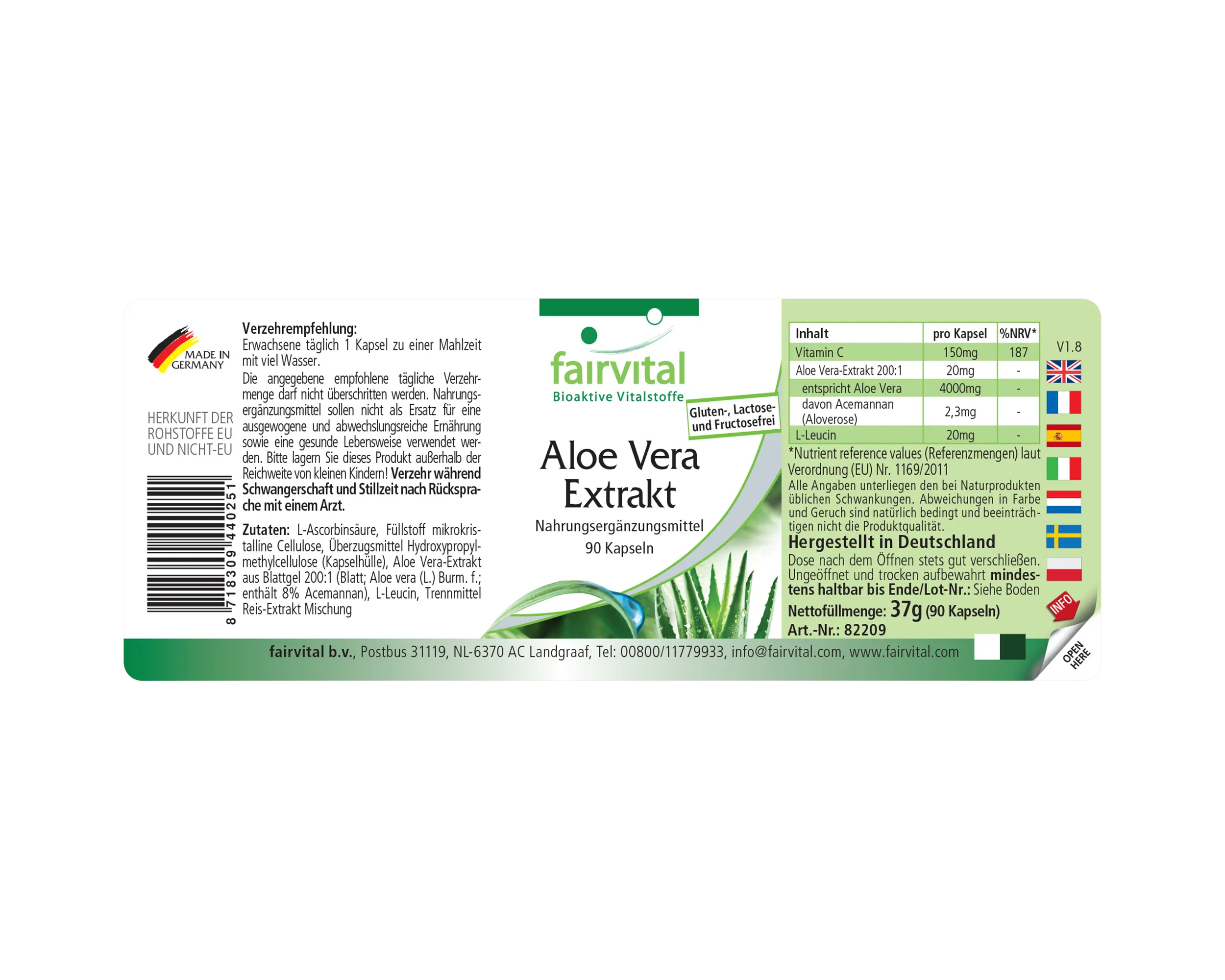 Aloe Vera Extract - 90 capsules