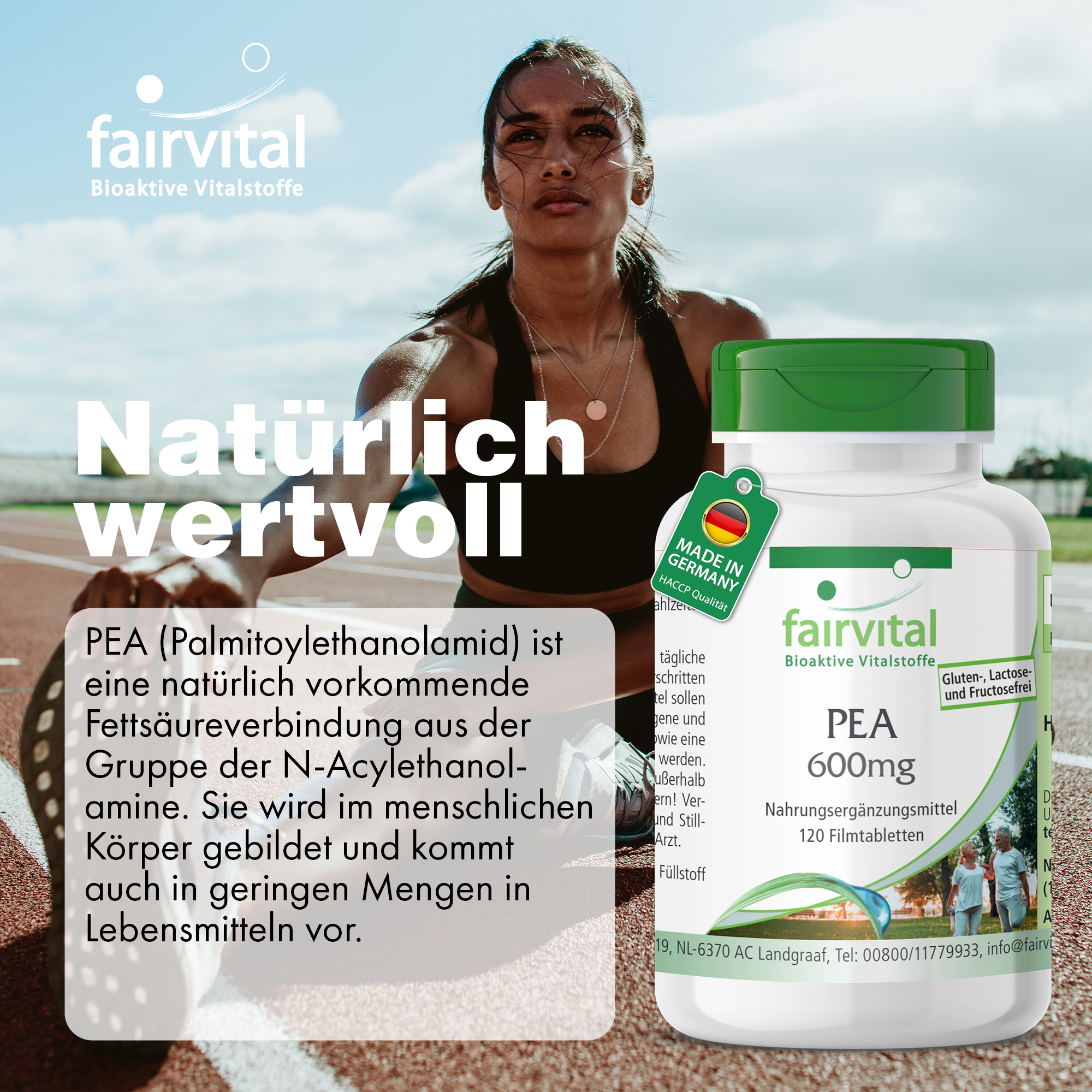 PEA 600mg - 120 Filmtabletten - vegan | Fairvital
