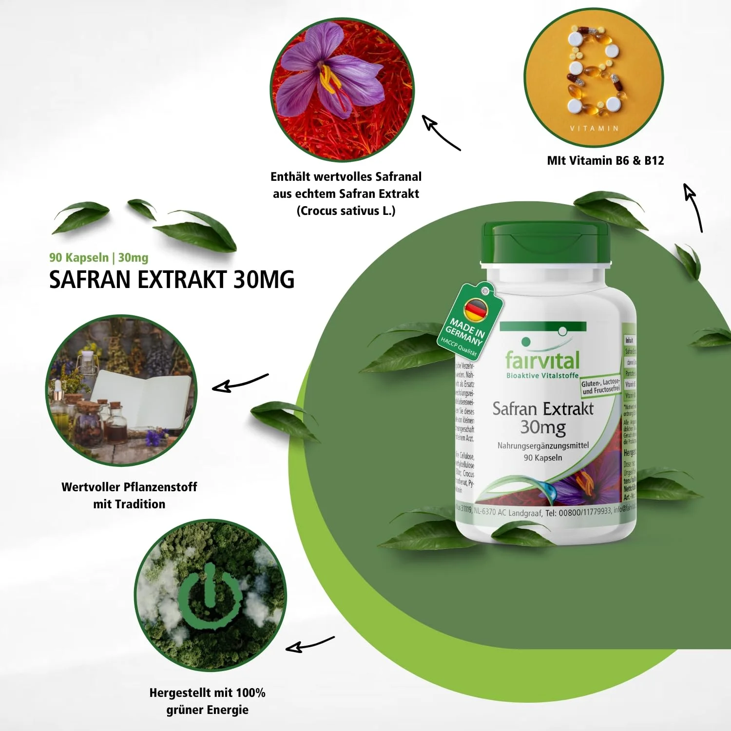 Saffron extract 30mg - 90 capsules