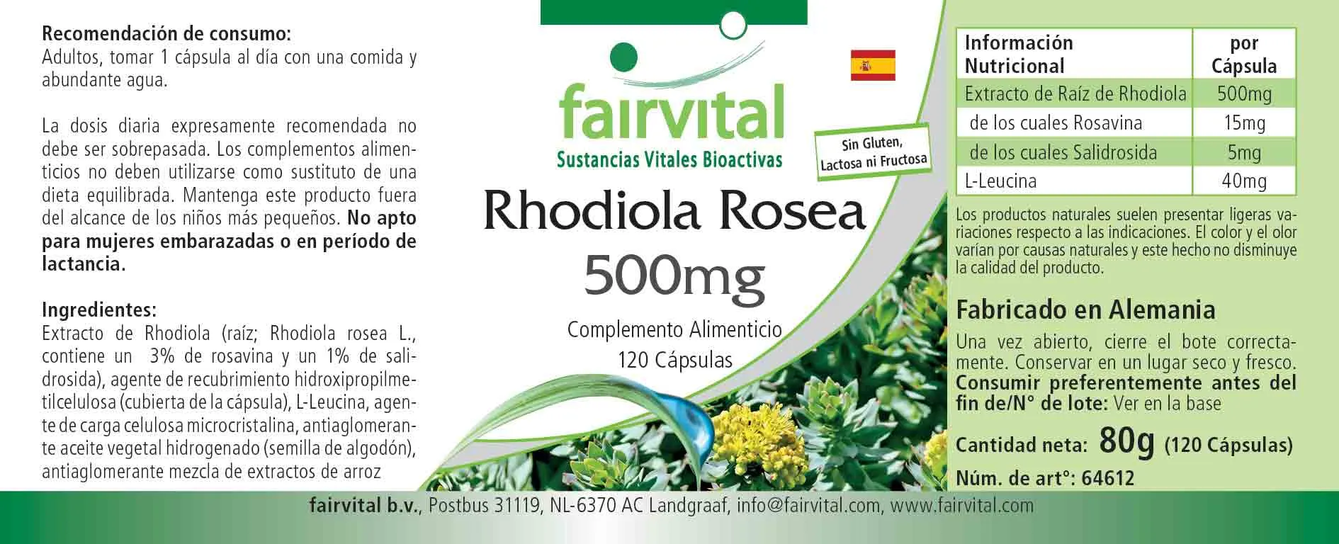 Rhodiola Rosea 500mg - 120 Capsules Rhodiola Rosea 500mg - 120 Capsules