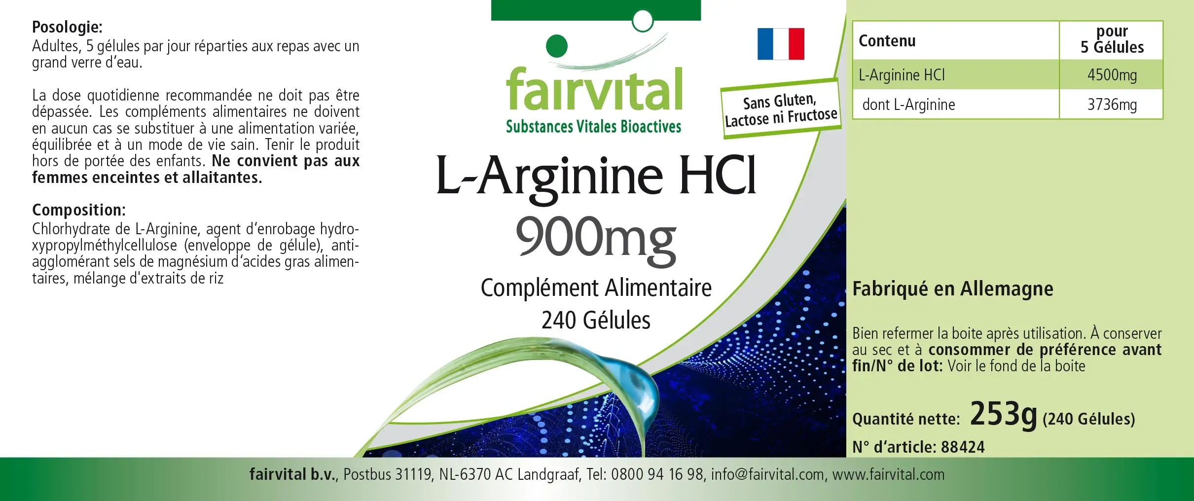 L-Arginine HCl 900mg - 240 Capsules L-Arginine HCl 900mg - 240 Capsules