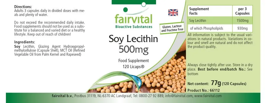 Lecitina de soja 500mg - 120 LiCaps® Lecitina de soja 500mg - 120 LiCaps®