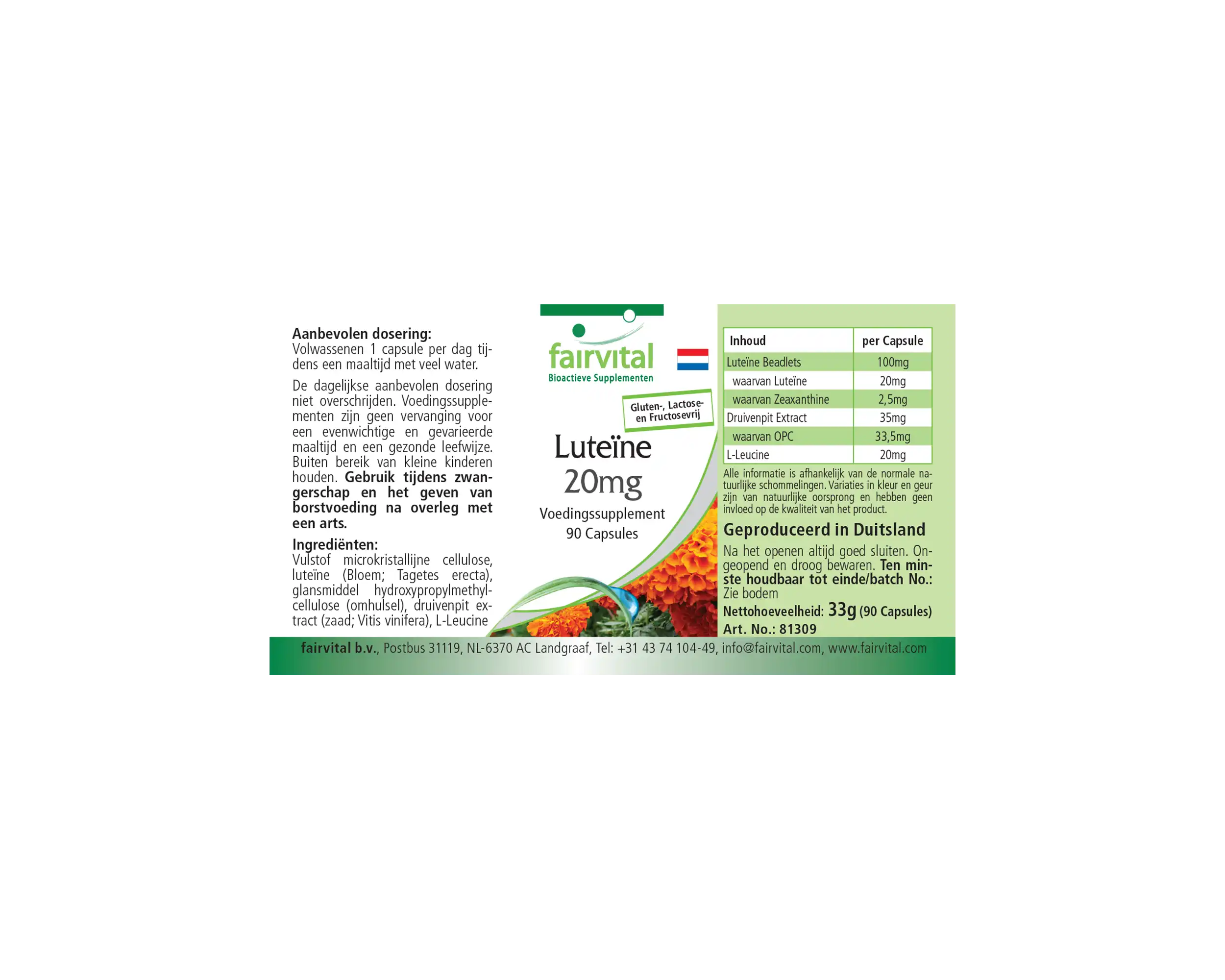 Lutéine 20mg - 90 gélules