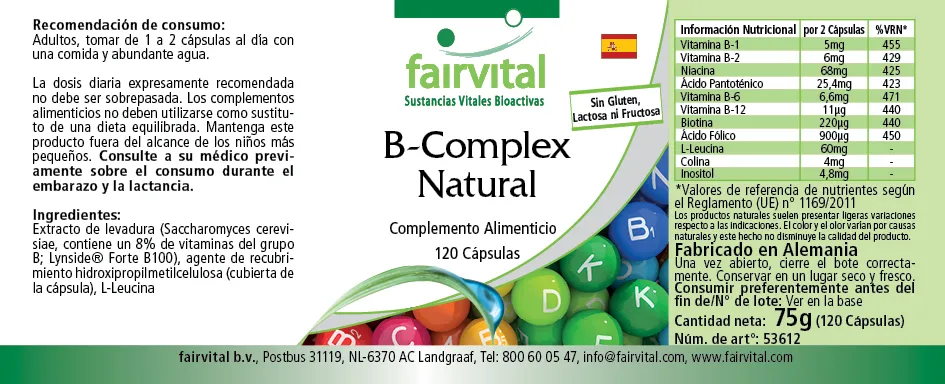 Natural B Complex - 120 Capsules Natural B Complex - 120 Capsules