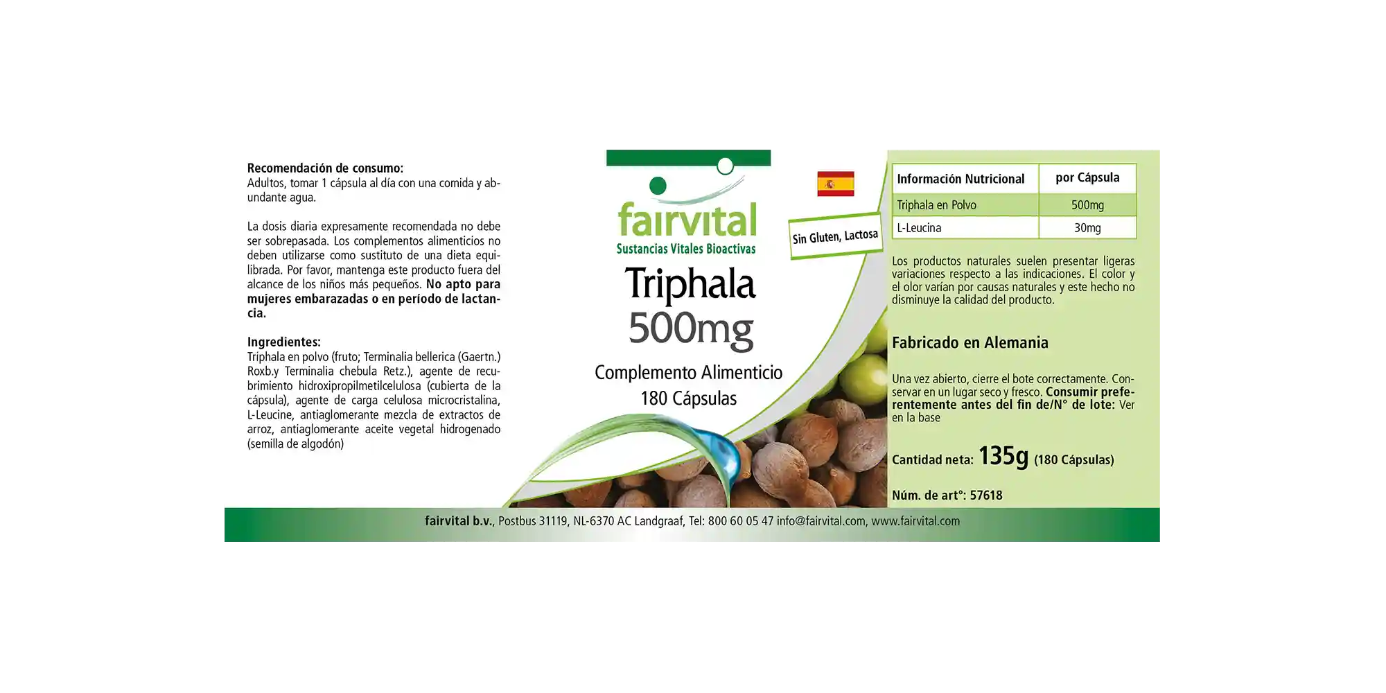 Triphala 500mg - 180 Capsules Triphala 500mg - 180 Capsules