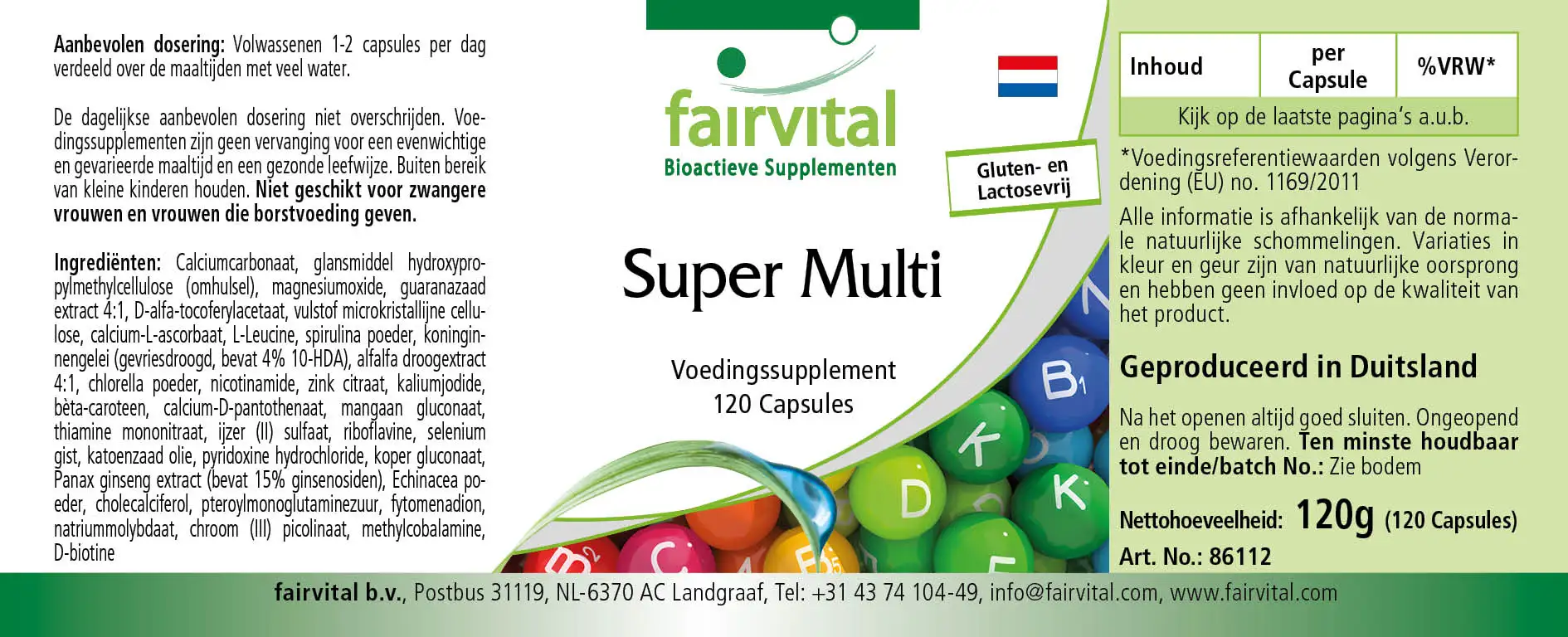Super Multi - 120 Kapseln - für Immunsystem, Nervensystem, Kollagenbildung uvm. | Fairvital Super Multi - 120 Kapseln - für Immunsystem, Nervensystem, Kollagenbildung uvm. | Fairvital