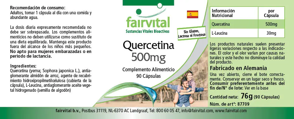 Quercetina 500mg – 90 capsule