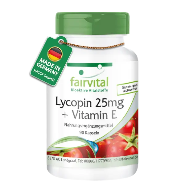 Lycopene 25mg + Vitamin E - 90 Capsules