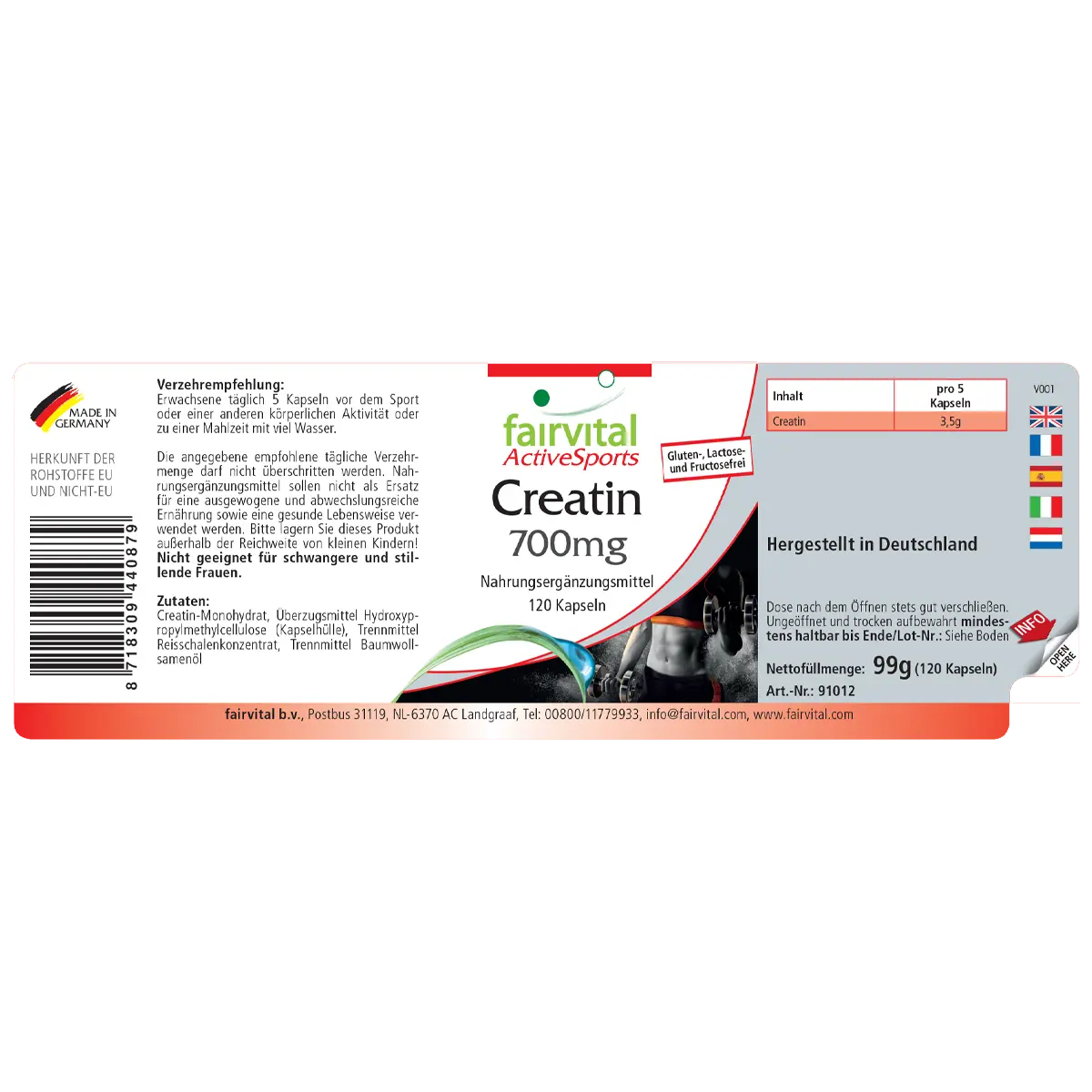 Creatina 700 mg - 120 capsule Creatina 700 mg - 120 capsule