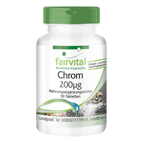 Chromium 200µg - 90 tablets