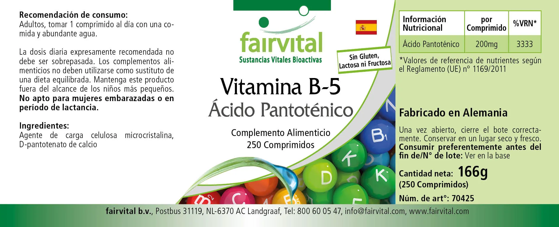 Vitamin B-5 Pantothensäure 200mg